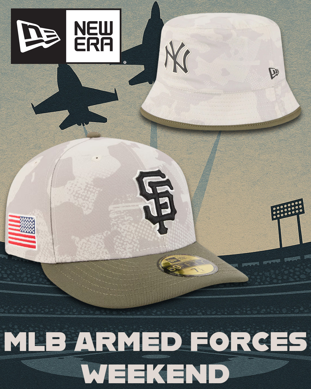 NEW ERA バケットハット パドレス Armed Forces S/M 2025 MLB Armed Forces Weekend Collection by New Era – JR'S