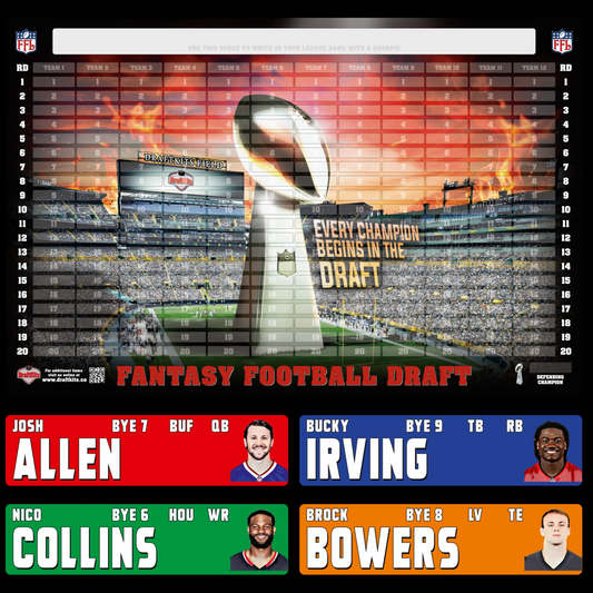 2025 NFL FANTASY FOOTBALL DRAFT BOARD KIT
