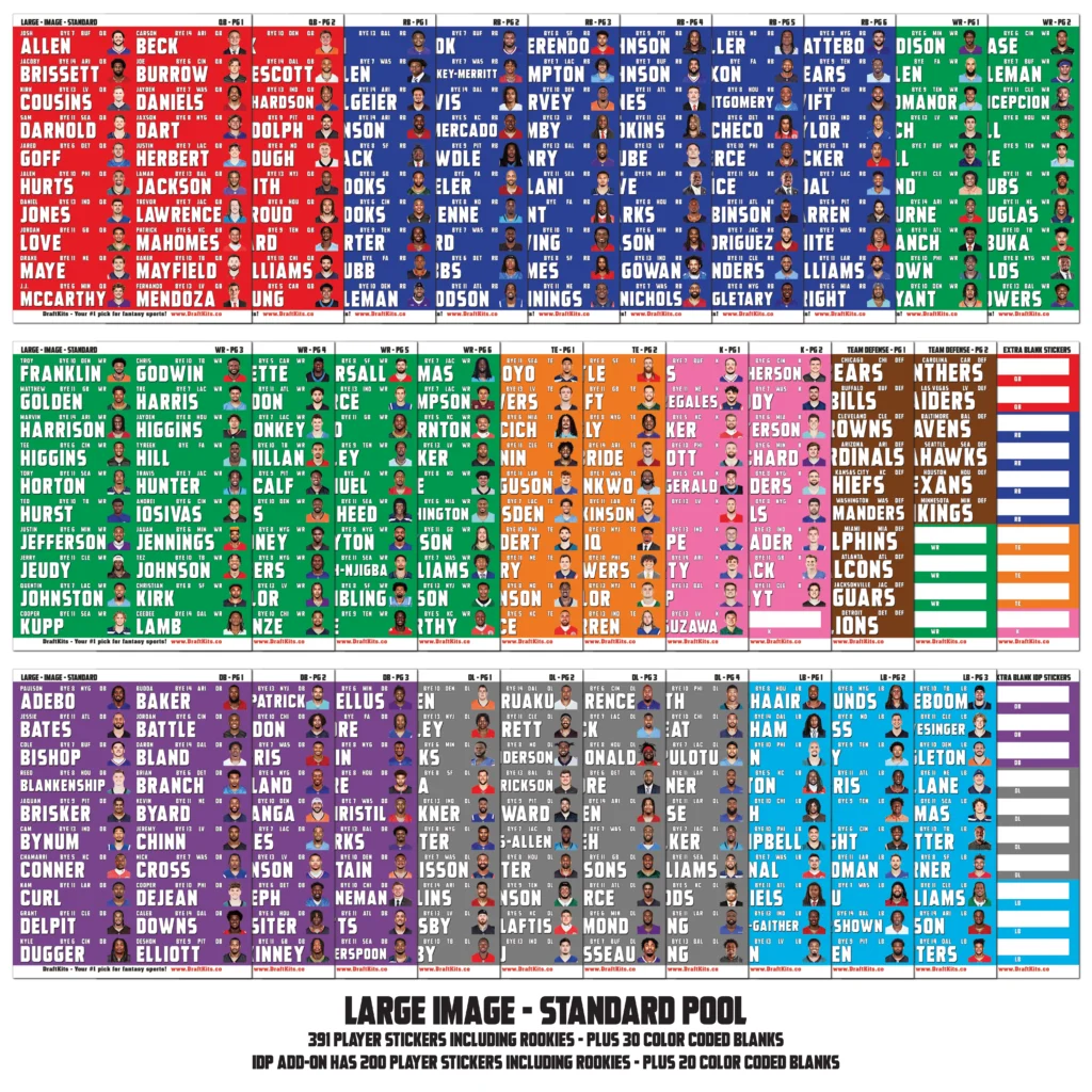 2026 NFL FANTASY FOOTBALL DRAFT BOARD KIT - HOF