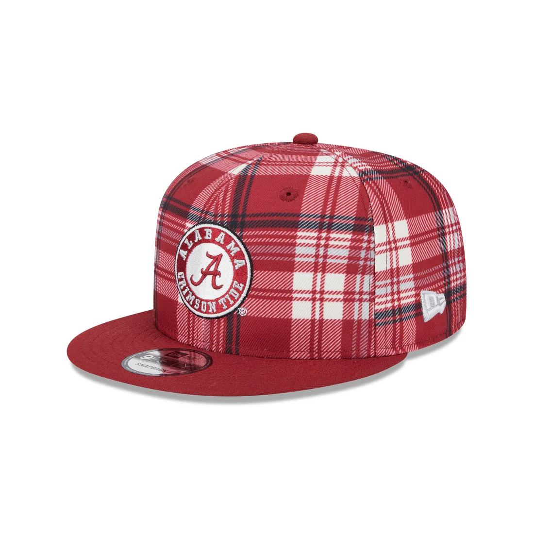ALABAMA CRIMSON TIDE PLAID STATEMENT 9FIFTY SNAPBACK HAT – JR'S SPORTS