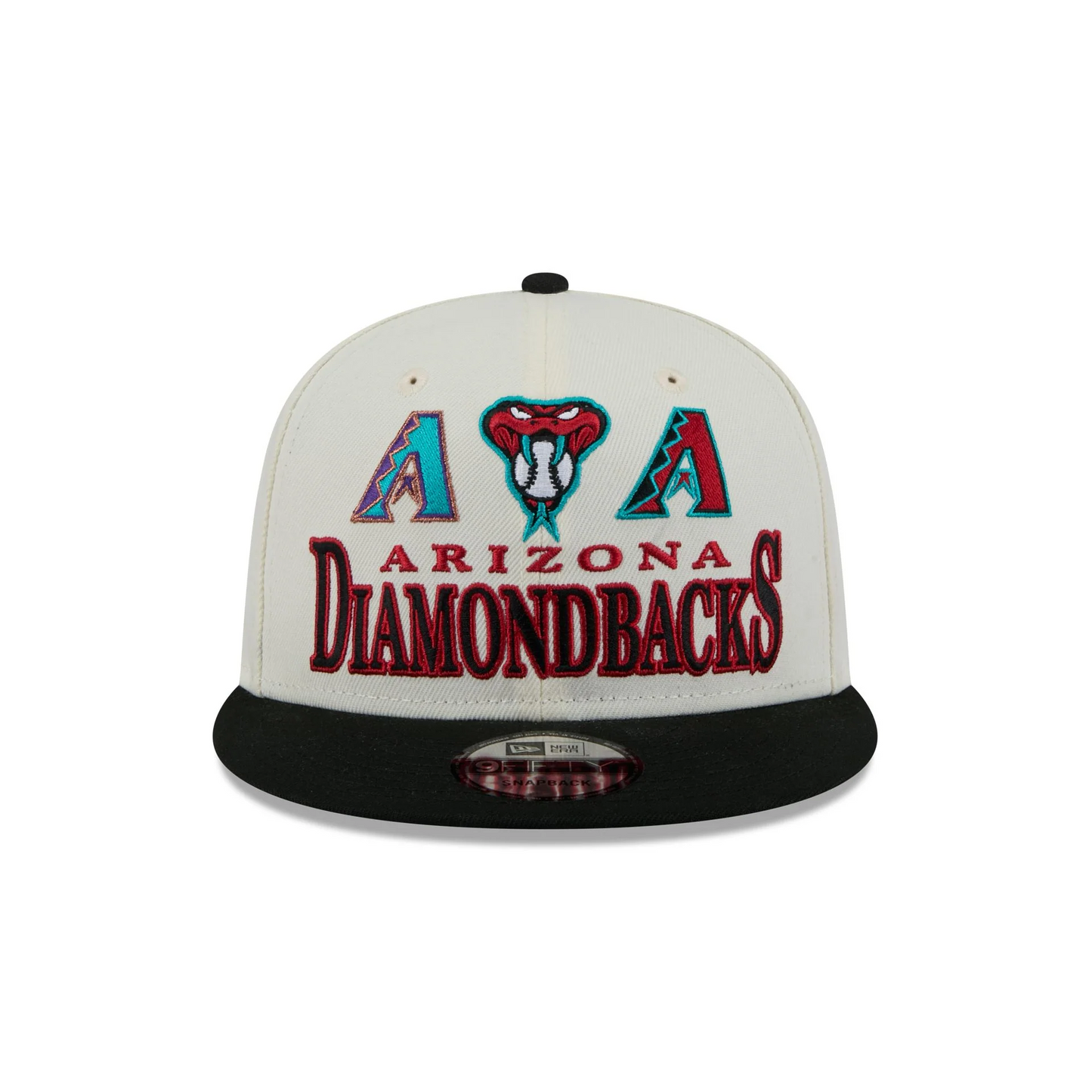 ARIZONA DIAMONDBACKS ARCHIVE 9FIFTY SNAPBACK HAT - CHROME WHITE