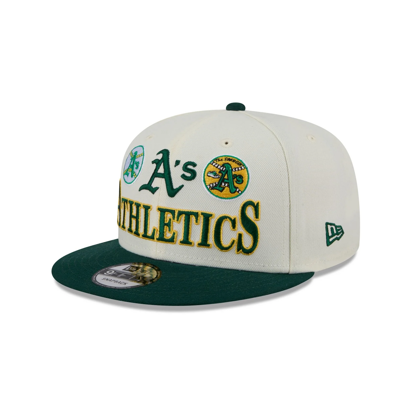 ATHLETICS ARCHIVE 9FIFTY SNAPBACK HAT - CHROME WHITE
