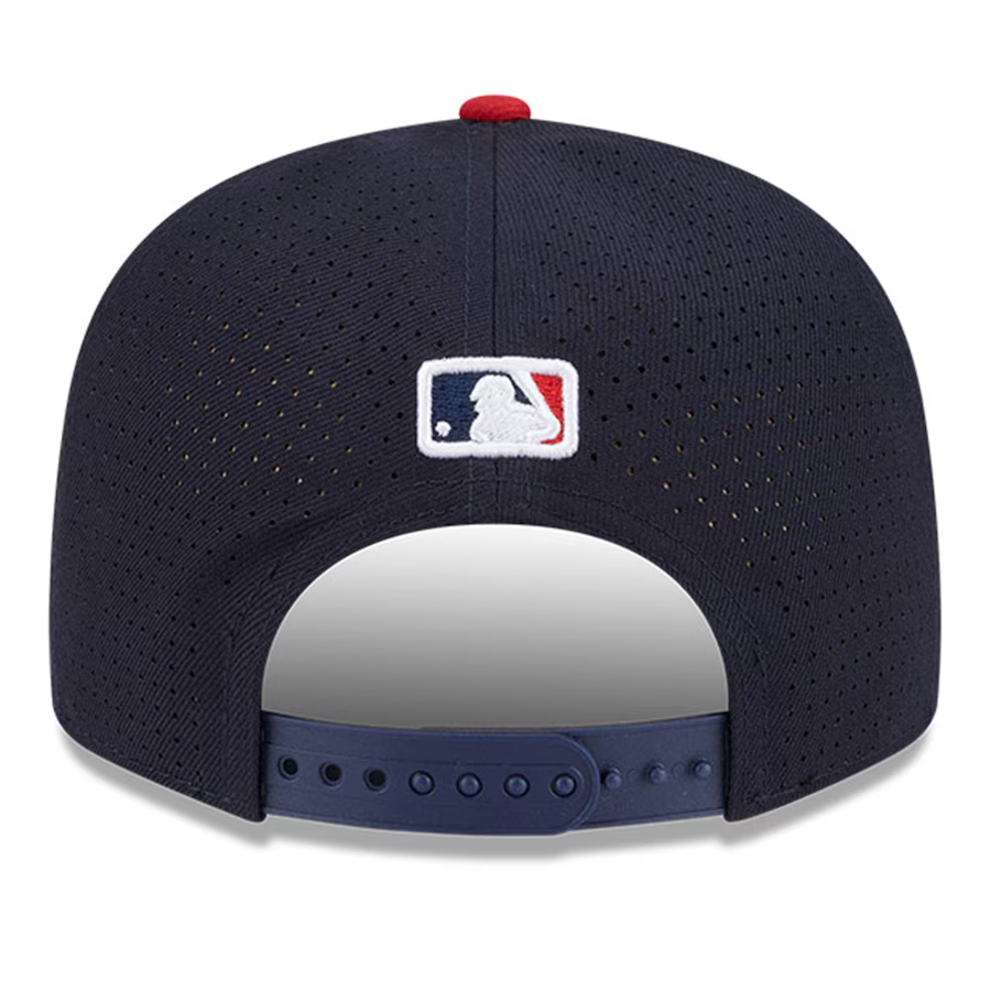 ATLANTA BRAVES 2025 MLB ALL-STAR GAME SPLIT PANEL 9FIFTY FITTED HAT - NAVY/RED