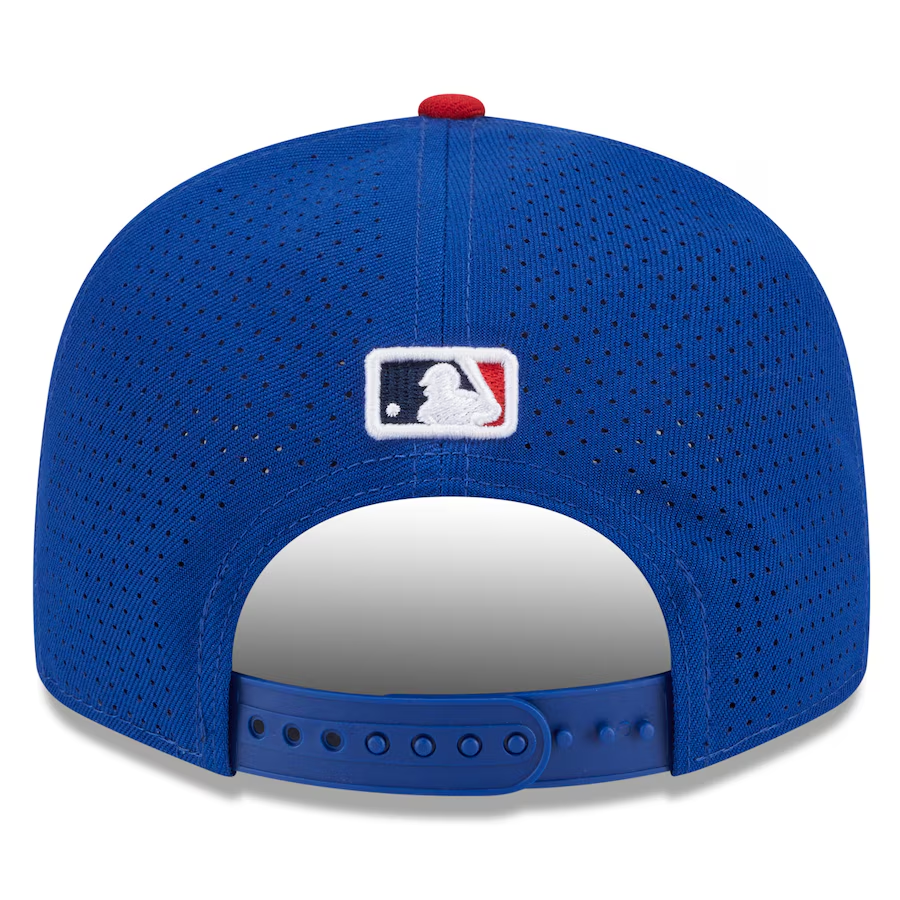 ATLANTA BRAVES 2025 MLB ALL-STAR GAME WORKOUT SPLIT PANEL 9FIFTY SNAPBACK HAT - BLUE/RED