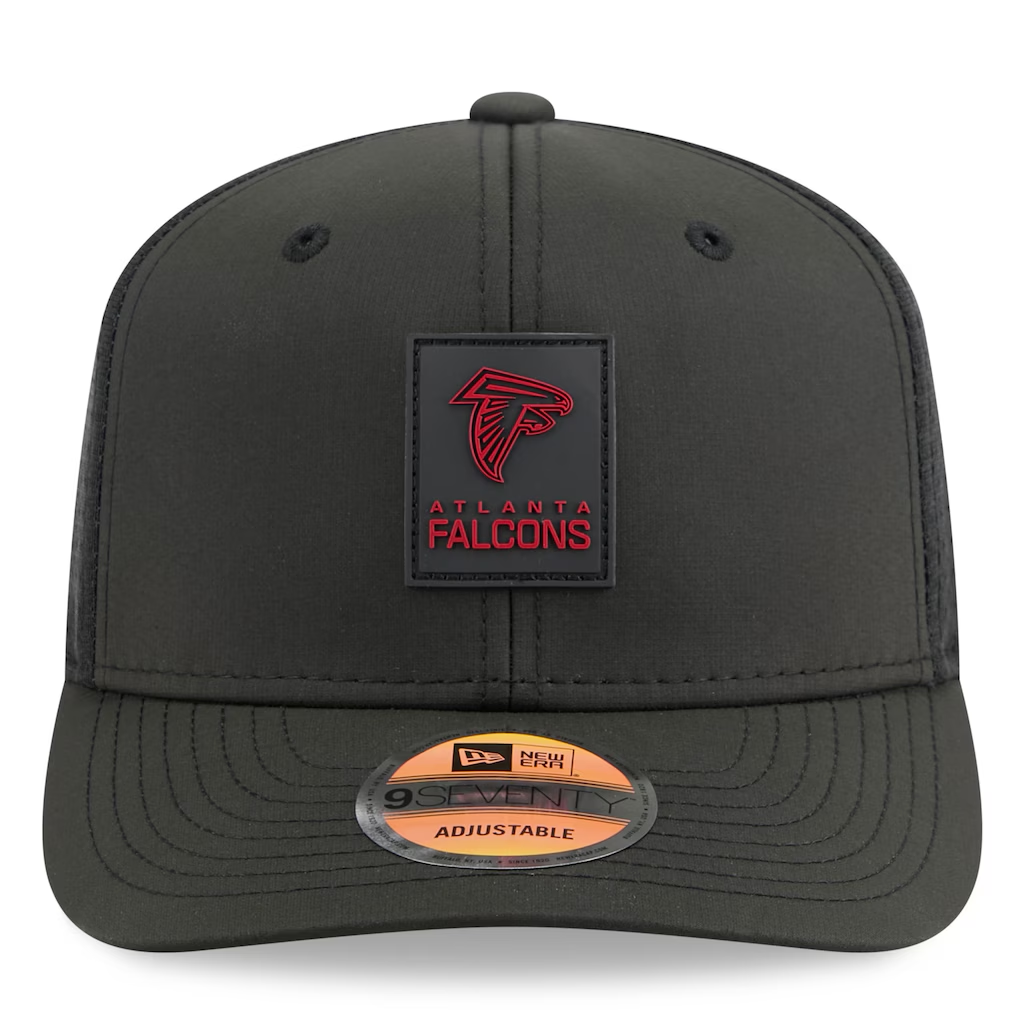 ATLANTA FALCONS 2025 NFL SIDELINE 9SEVENTY STRETCH-SNAP ADJUSTABLE HAT - BLACK