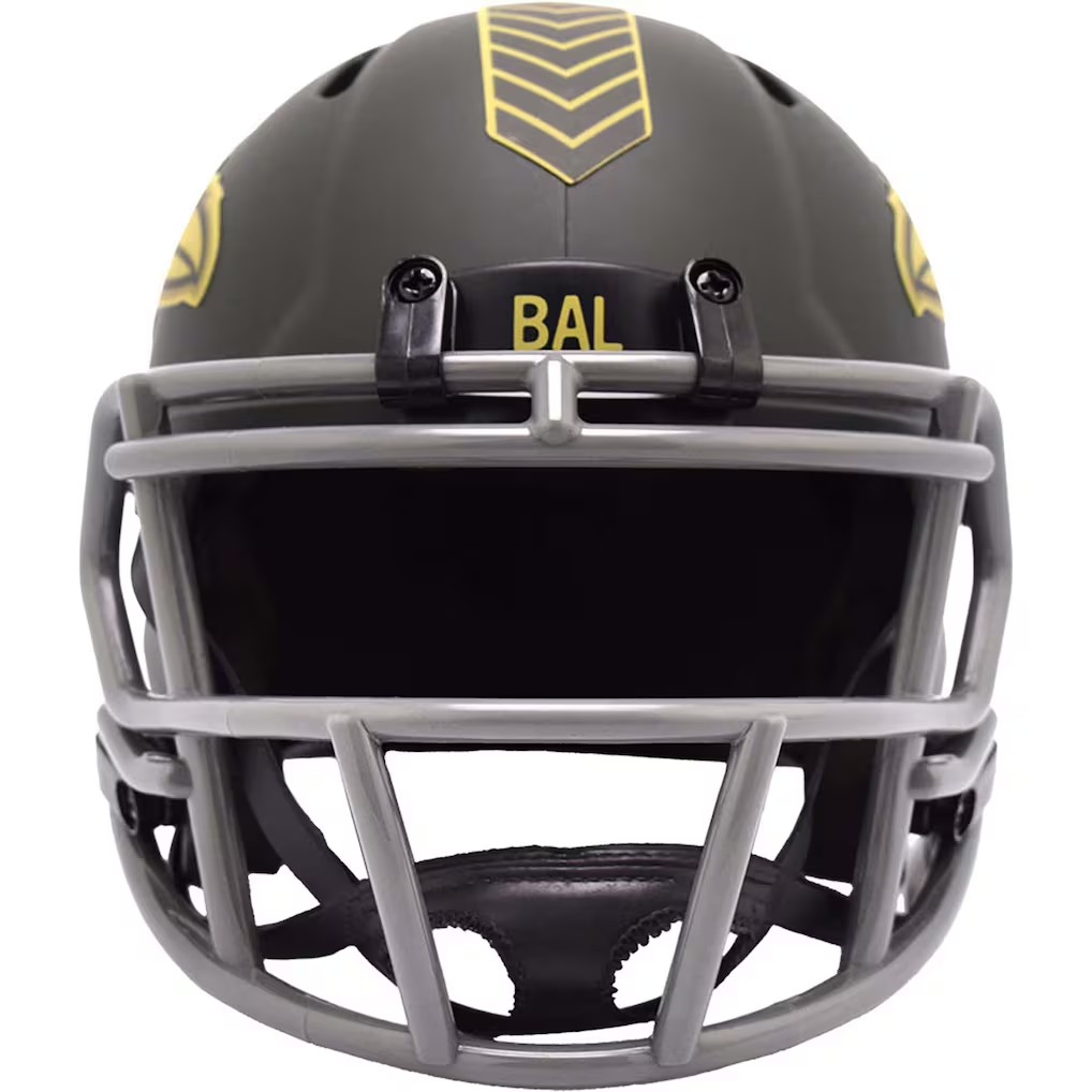 BALTIMORE RAVENS 2025 NFL SALUTE TO SERVICE RIDDELL SPEED MINI HELMET