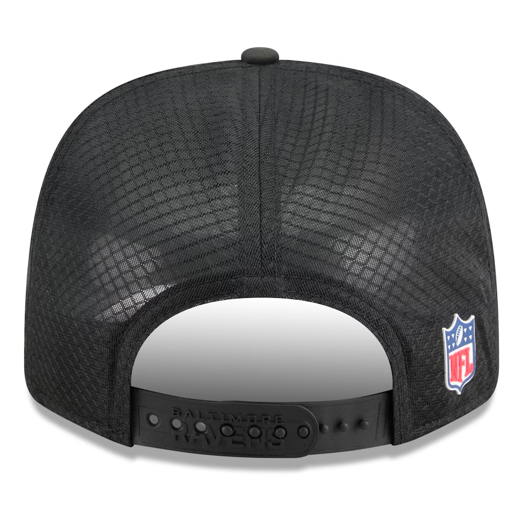 BALTIMORE RAVENS 2025 NFL SIDELINE 9SEVENTY STRETCH-SNAP ADJUSTABLE HAT - BLACK