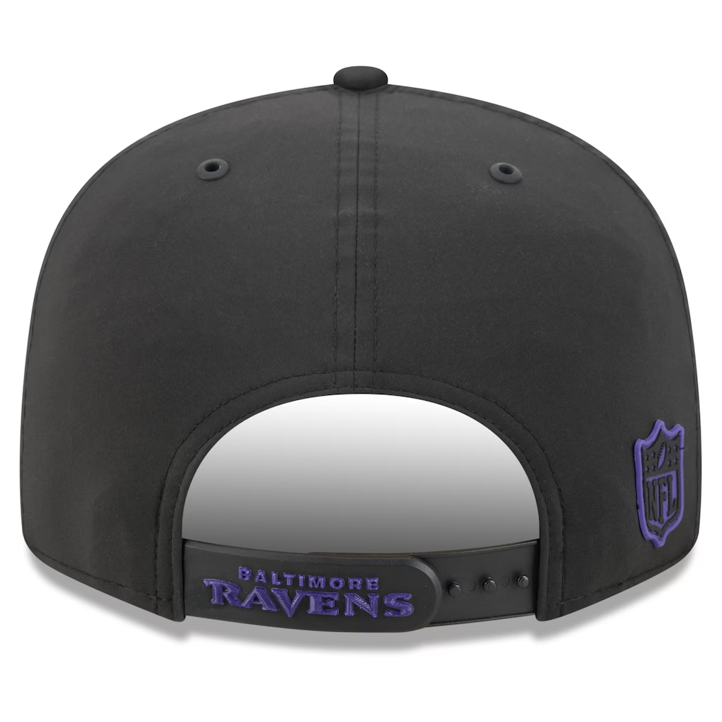 BALTIMORE RAVENS 2026 NFL SIDELINE 9FIFTY SNAPBACK HAT - BLACK