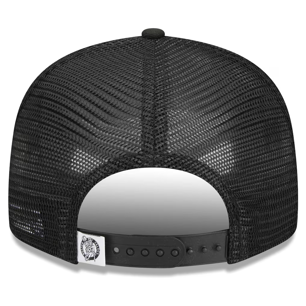 BOSTON CELTICS EVERGREEN TRUCKER 9FIFTY SNAPBACK HAT - BLACK/WHITE