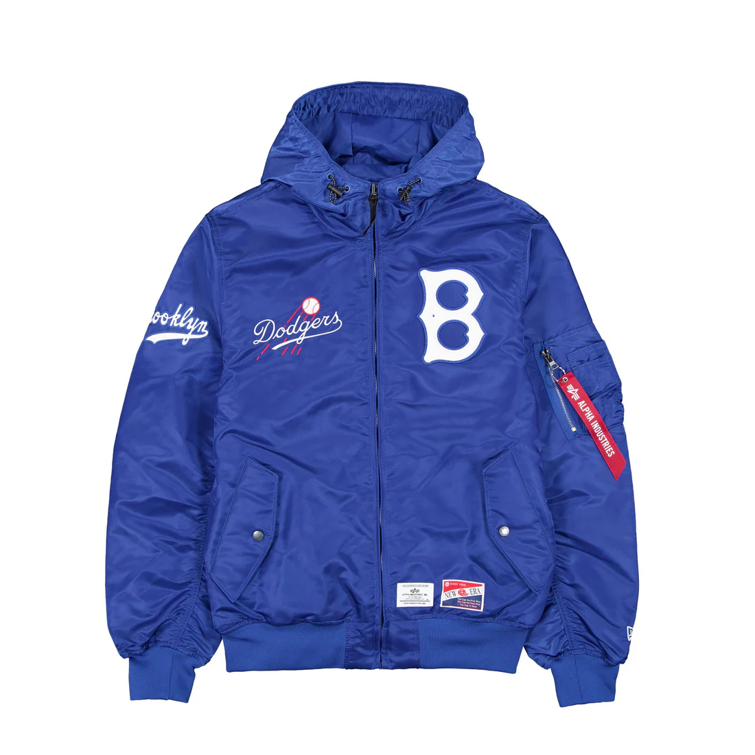 BROOKLYN DODGERS MEN'S NEWERA X ALPHA INDUSTRIES L-2B HOODED BROOKLYN DODGERS MEN'S NEWERA X ALPHA INDUSTRIES L-2B HOODED