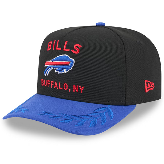 BUFFALO BILLS 2025 NFL DRAFT 9FIFTY A-FRAME SNAPBACK HAT - BLACK/BLUE