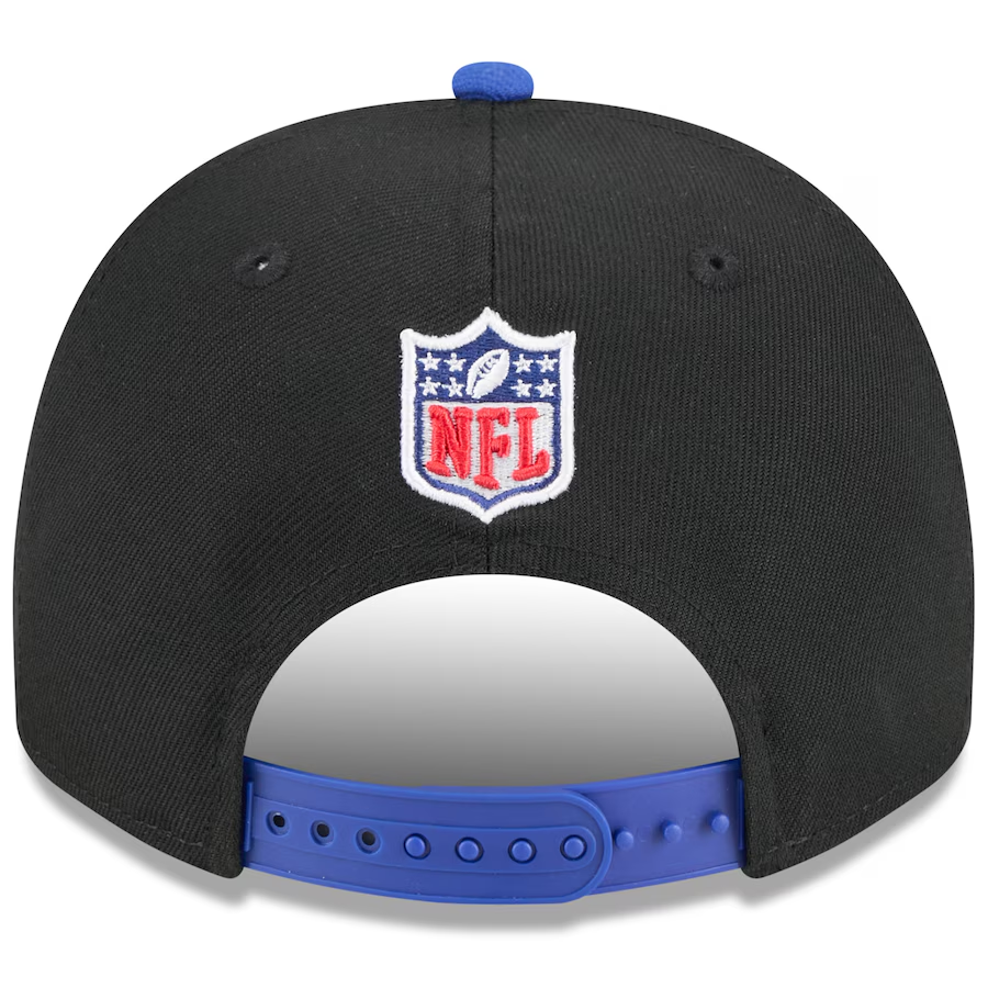 BUFFALO BILLS 2025 NFL DRAFT 9FIFTY A-FRAME SNAPBACK HAT - BLACK/BLUE
