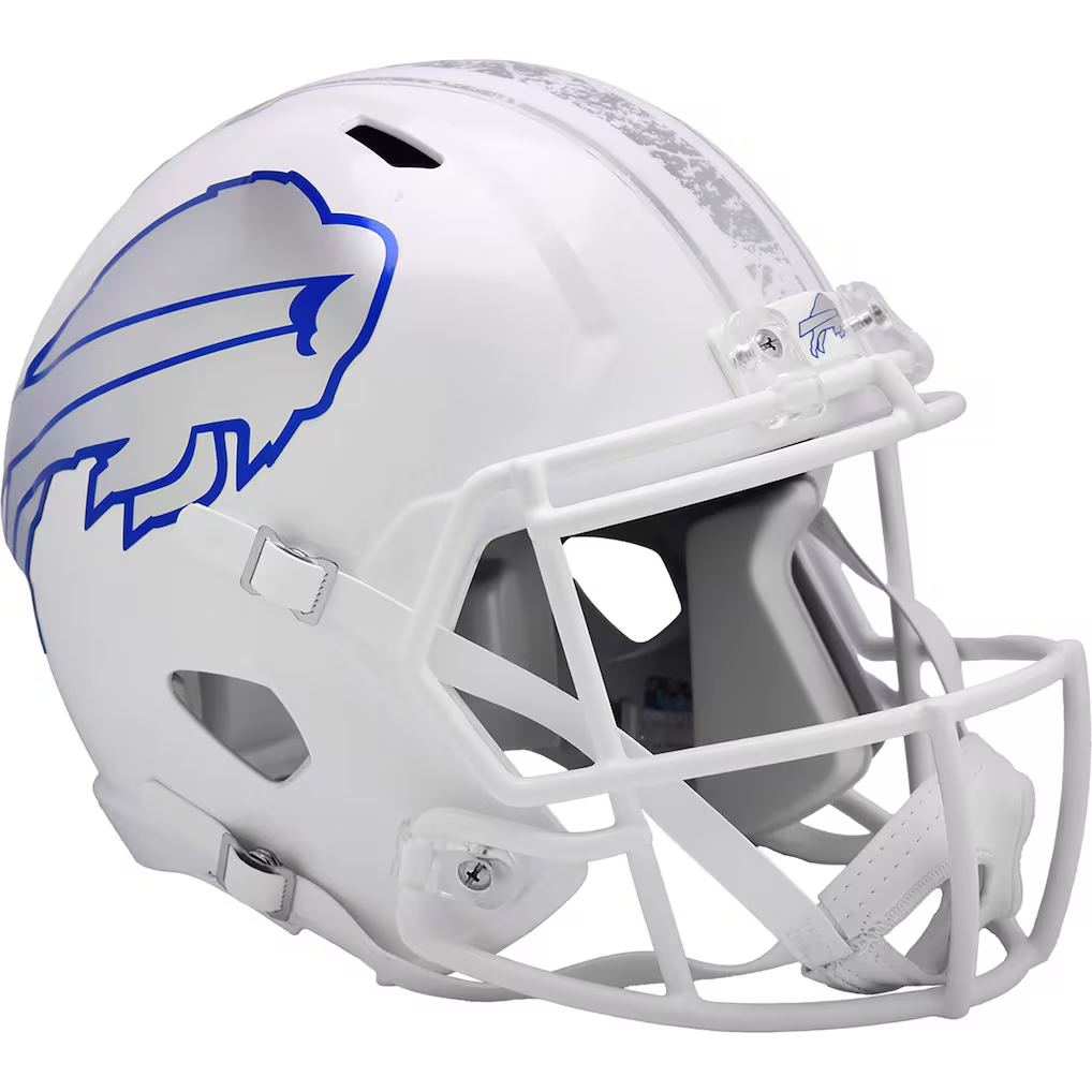 cheap football helmets for s BUFFALO BILLS 2025 NFL RIVALRIES ONFIELD ALTERNATE RIDDELL FULL SIZE S – JR'S SPORTS