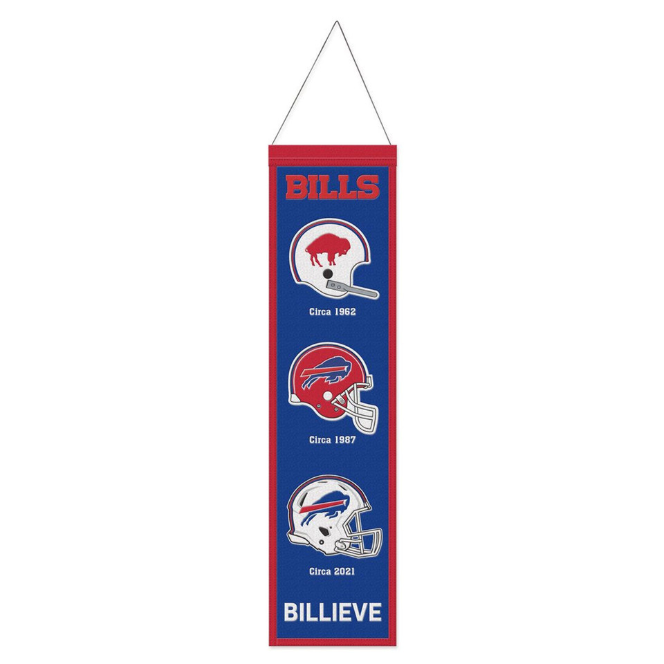 BUFFALO BILLS 8" X 32" EVOLUTION WOOL BANNER