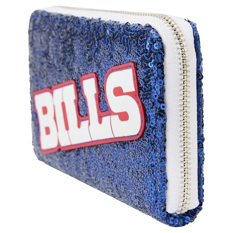 BUFFALO BILLS LOUNGEFLY SEQUIN ZIP AROUND WALLET