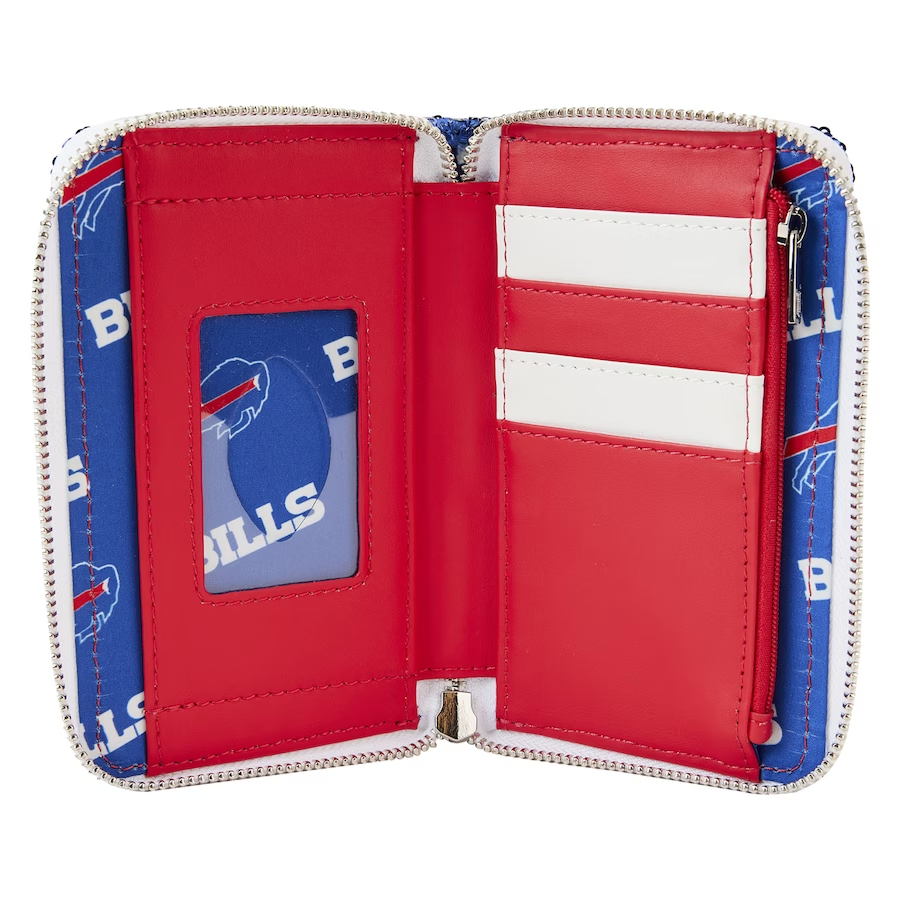 BUFFALO BILLS LOUNGEFLY SEQUIN ZIP AROUND WALLET