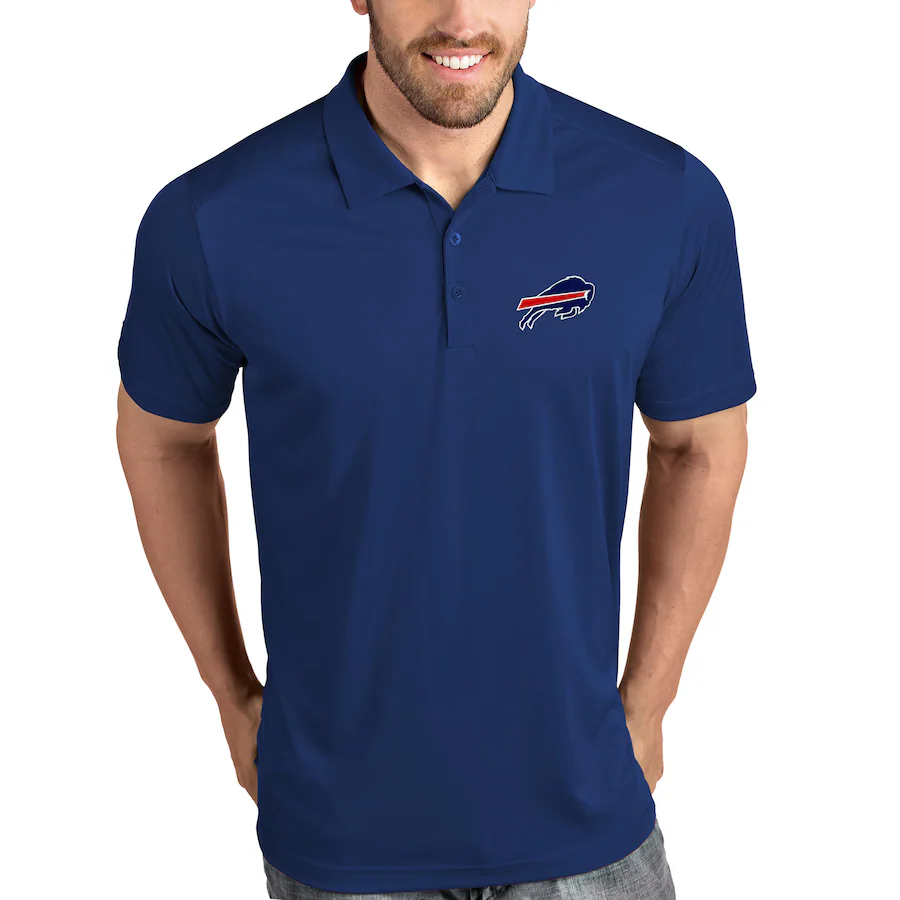 BUFFALO BILLS MEN'S ANTIGUA TRIBUTE POLO - ROYAL BLUE