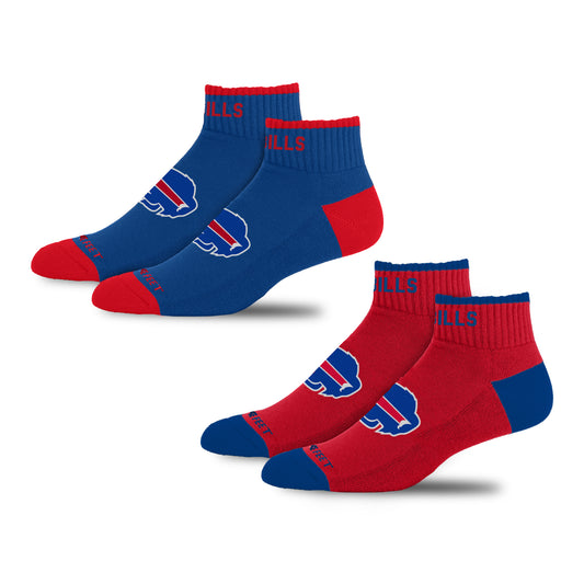 BUFFALO BILLS MEN'S FRONT AND CENTER 2-PACK SOCKS