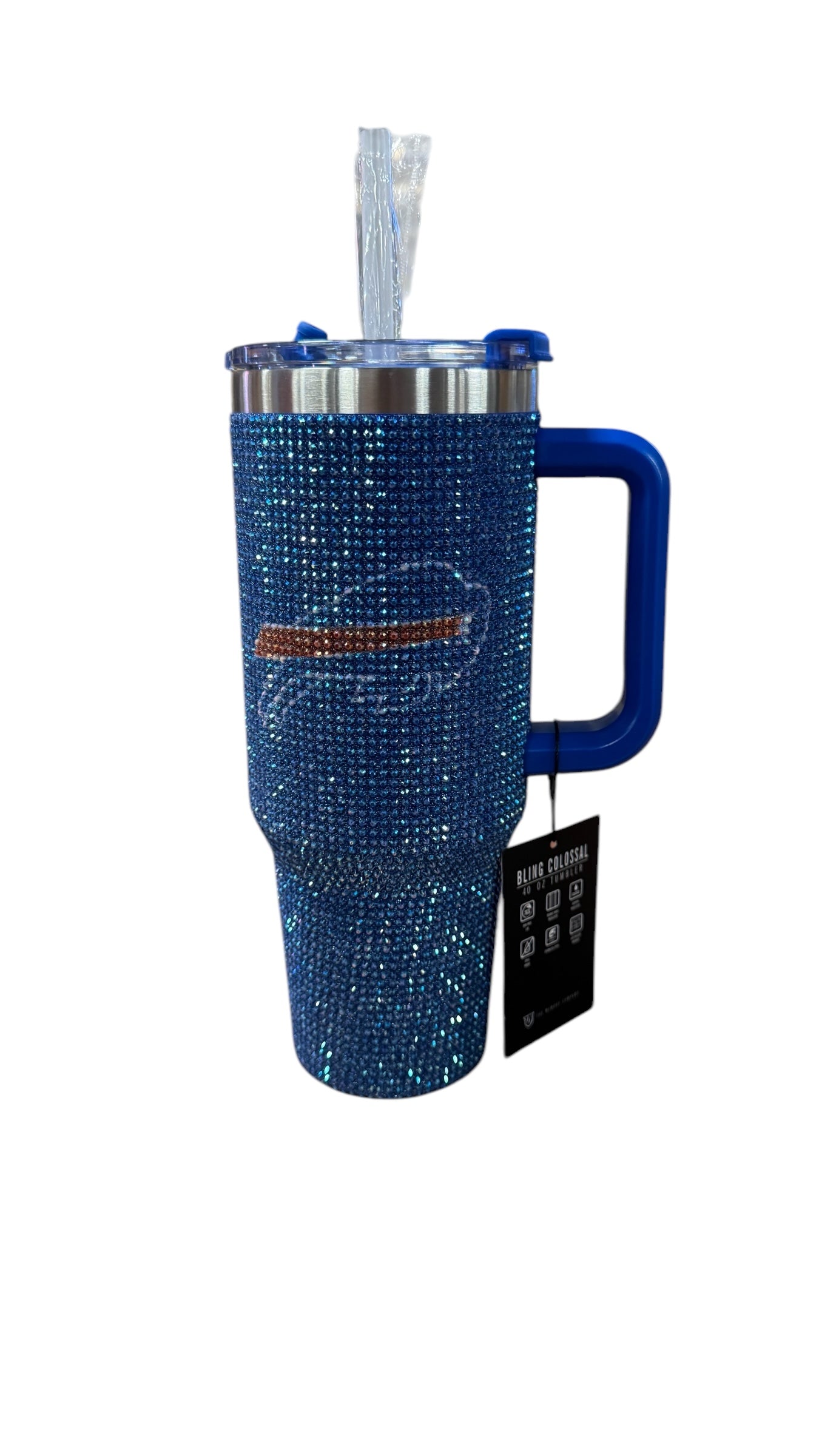 BUFFALO BILLS THE MEMORY COMPANY 40 OZ BLING COLOSSAL TUMBLER - BLUE