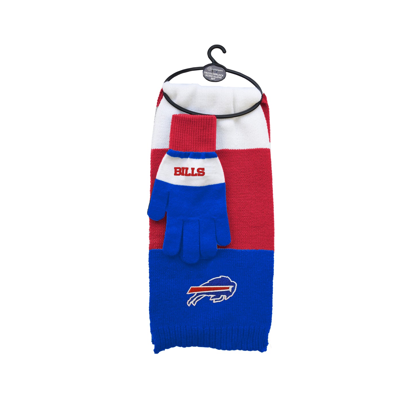 BUFFALO BILLS TRI-COLOR SCARF WITH GLOVE SET