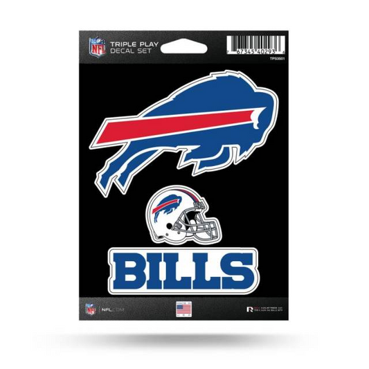 BUFFALO BILLS TRIPLE PLAY DECAL SET