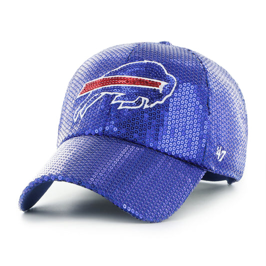 BUFFALO BILLS WOMEN'S '47 BRAND DAZZLE LOGO CLEAN UP ADJUSTABLE HAT - BLUE