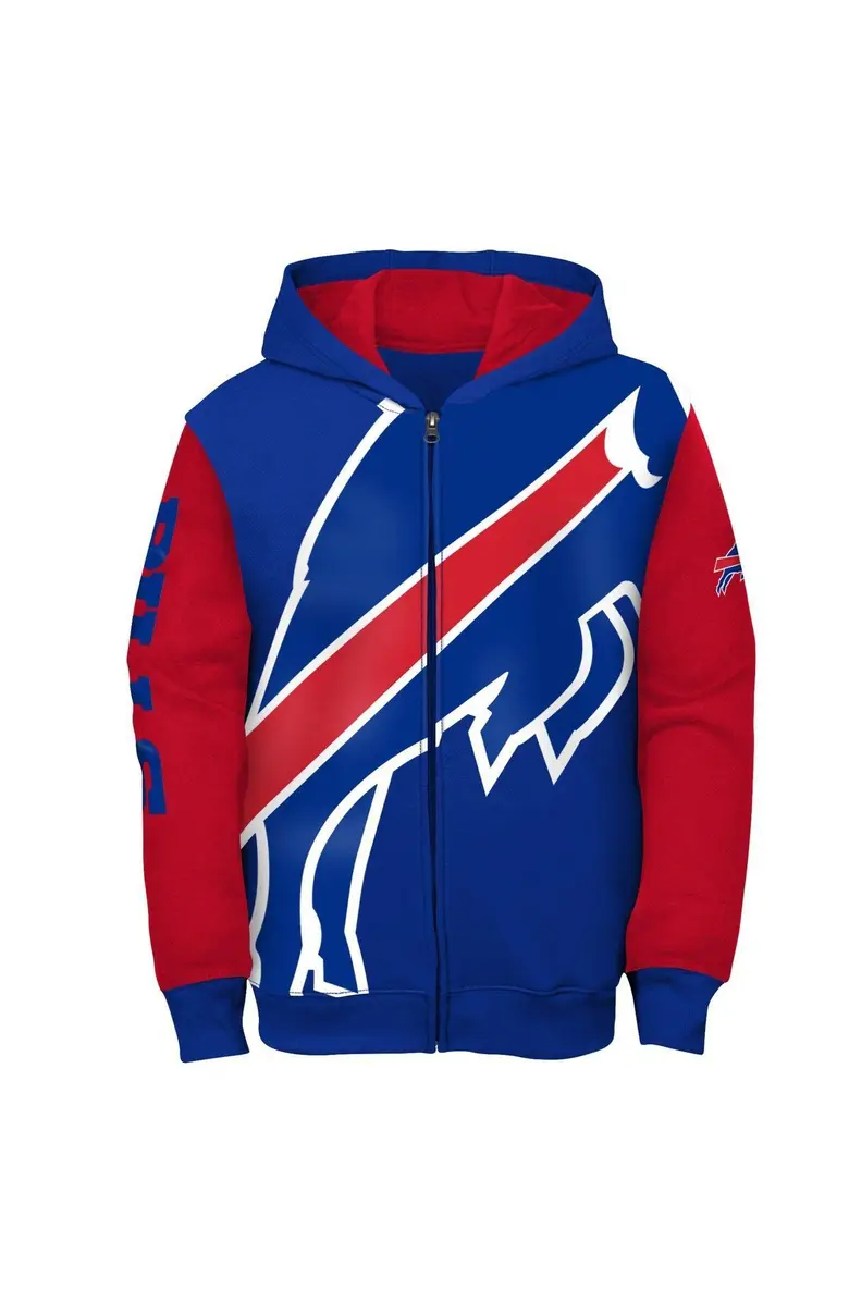 BUFFALO BILLS YOUTH POSTER BOARD FULL -ZIP HOODED SWEATSHIRT