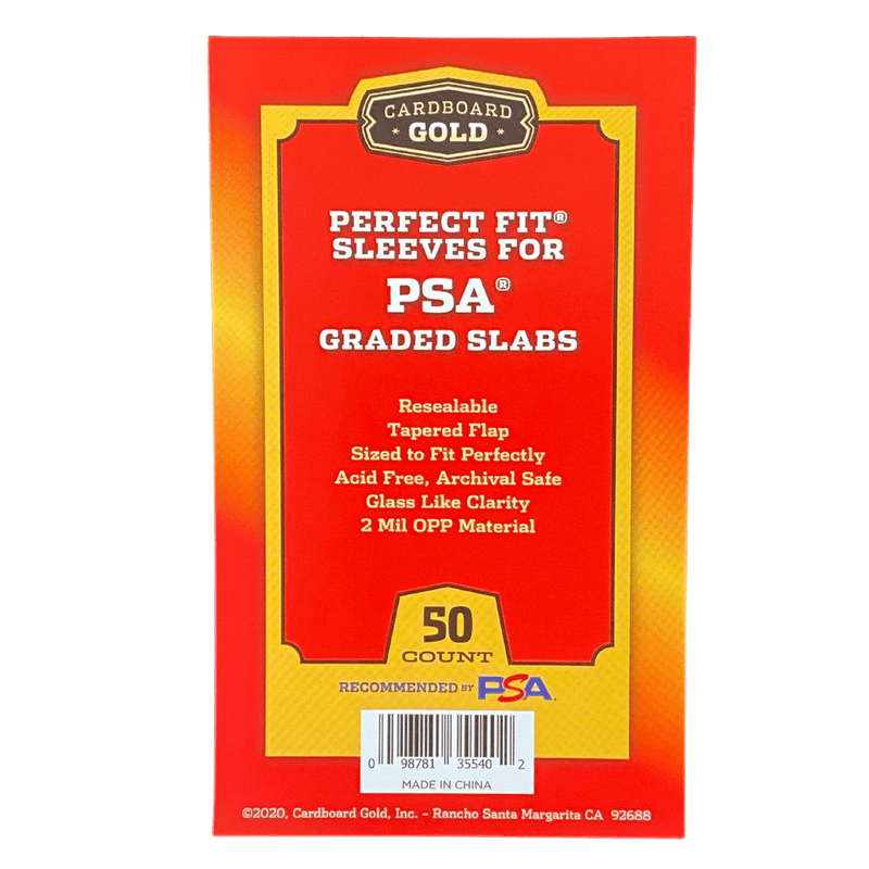 CARDBOARD GOLD PERFECT FIT PSA GRADED SLAB SLEEVES W/ PSA LOGO