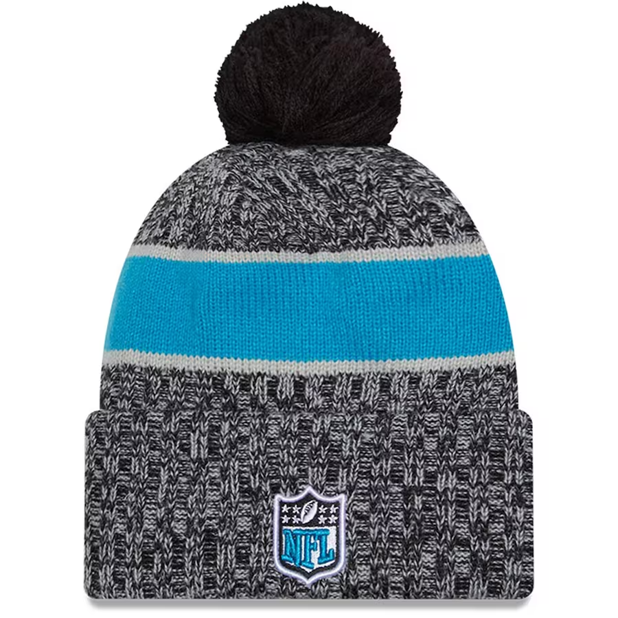 CAROLINA PANTHERS 2023 NFL SIDELINE CUFFED KNIT WITH POM