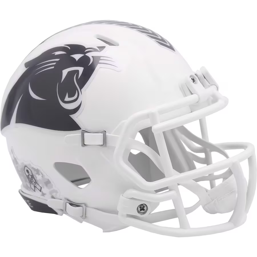 CAROLINA PANTHERS 2024 NFL SALUTE TO SERVICE RIDDELL MINI HELMET – JR'S SPORTS