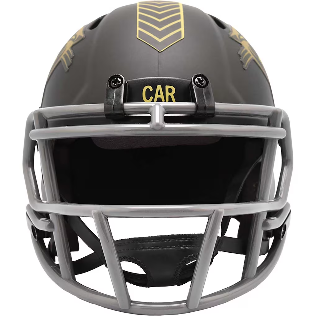 CAROLINA PANTHERS 2025 NFL SALUTE TO SERVICE RIDDELL SPEED MINI HELMET