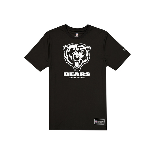 CHICAGO BEARS MEN'S NEW ERA COMBINE T-SHIRT - BLACK/WHITE