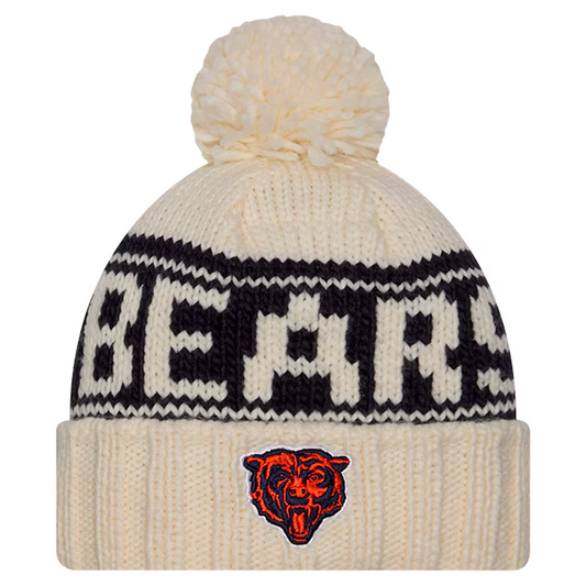 CHICAGO BEARS WOMEN'S 2024 NFL SIDELINE CUFFED KNIT WITH POM