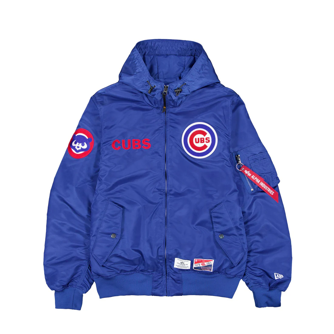 CHICAGO CUBS MEN'S NEWERA X ALPHA INDUSTRIES L-2B HOODED BOMBER CHICAGO CUBS MEN'S NEWERA X ALPHA INDUSTRIES L-2B HOODED BOMBER