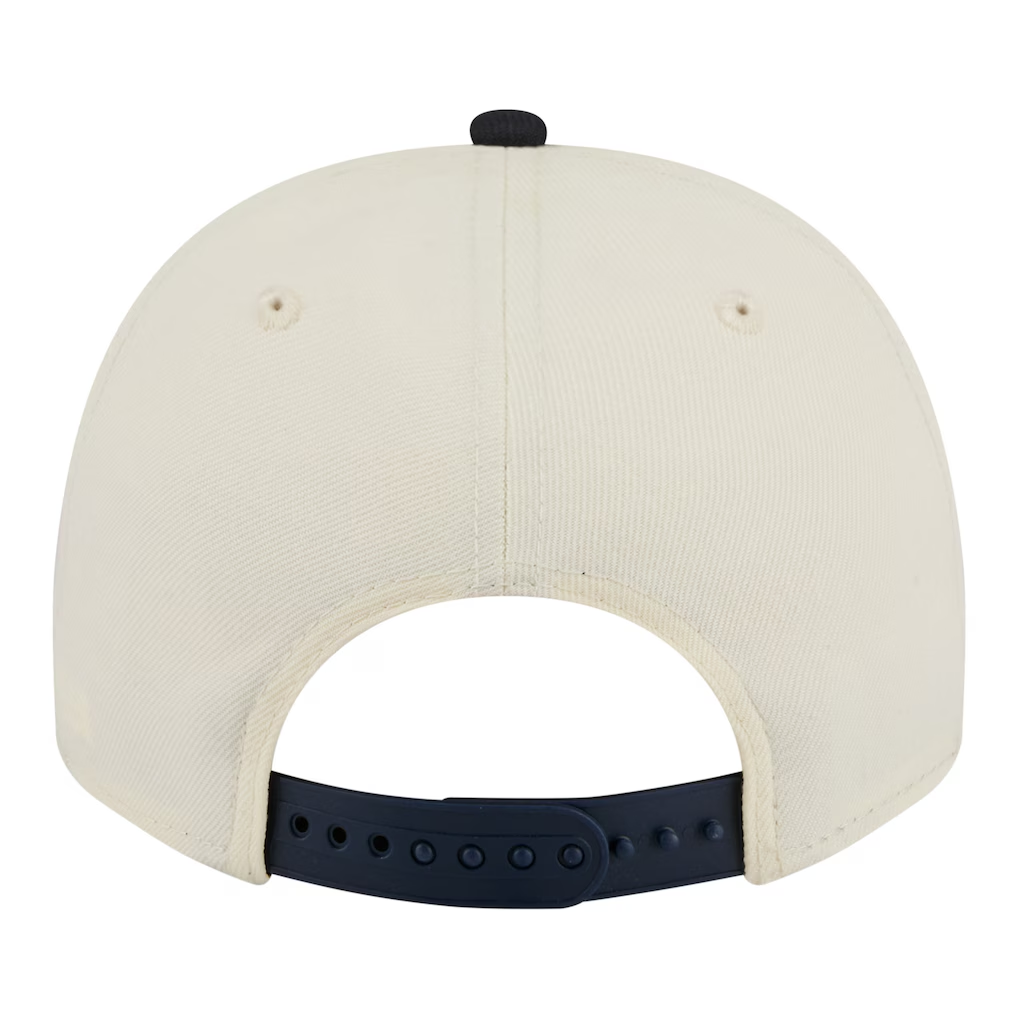 CHICAGO CUBS NEW ERA TRI-HIT 9FIFTY A-FRAME SNAPBACK HAT - CHROME WHITE/BLUE