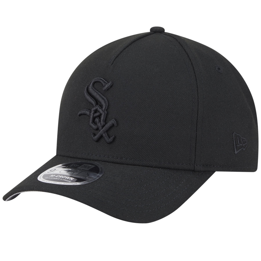 CHICAGO WHITE SOX M-CROWN 9FORTY A-FRAME SNAPBACK HAT - BLACK/BLACK