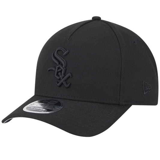 CHICAGO WHITE SOX M-CROWN 9FORTY A-FRAME SNAPBACK HAT - BLACK/BLACK