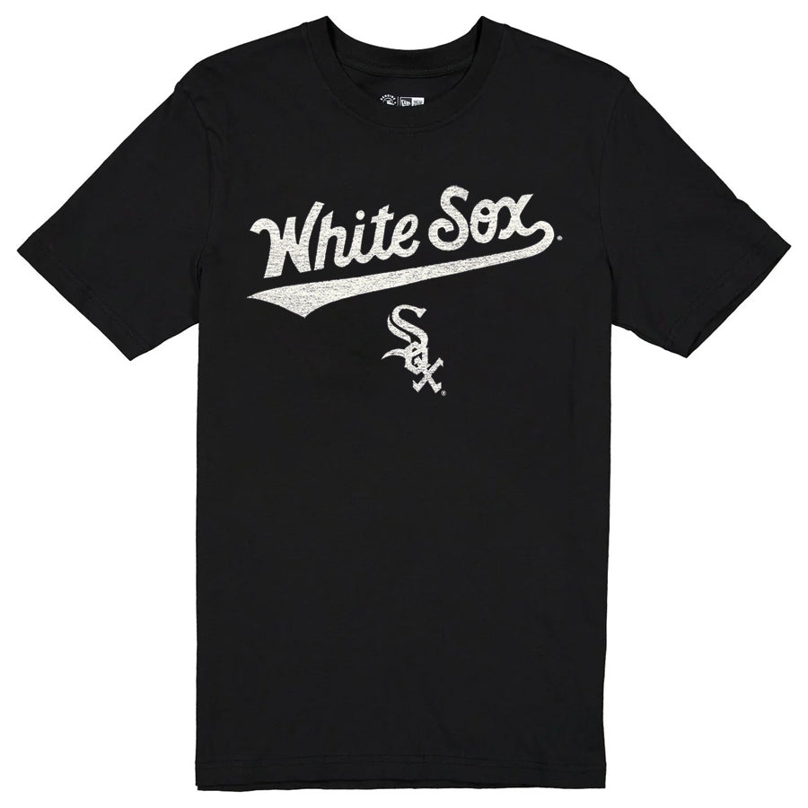 CHICAGO WHITE SOX MEN'S NEW ERA EVERGREEN BASIC T-SHIRT - BLACK