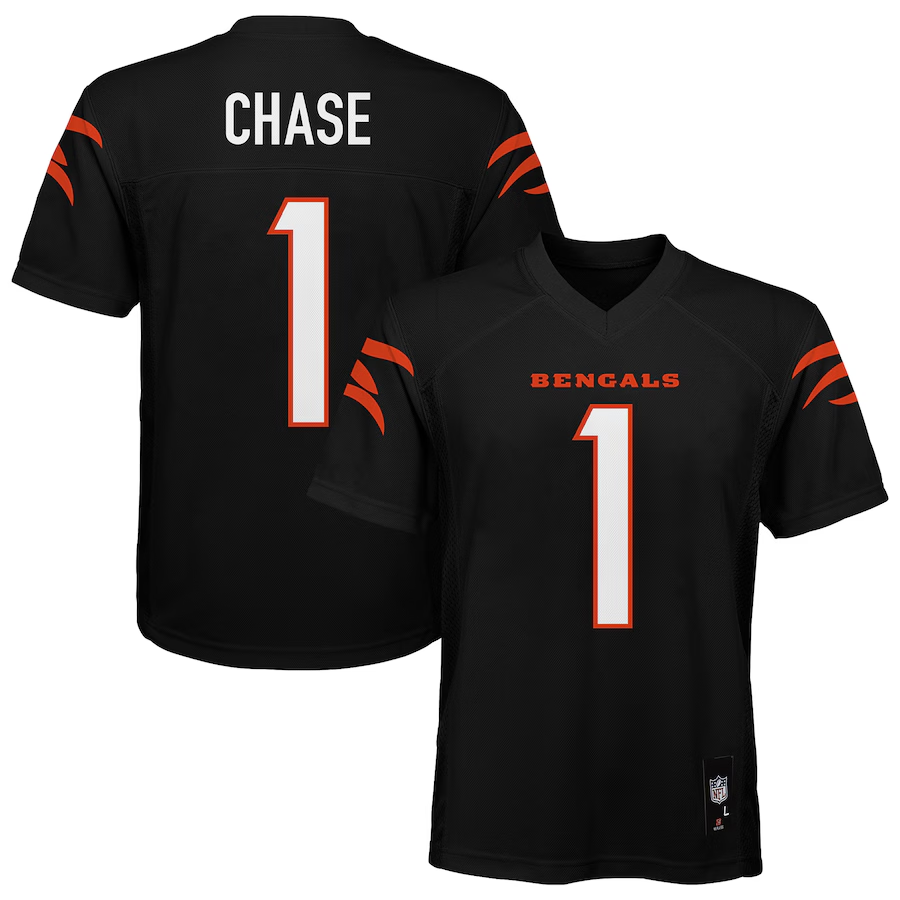 CINCINNATI BENGALS JA'MARR CHASE YOUTH MID TIER JERSEY