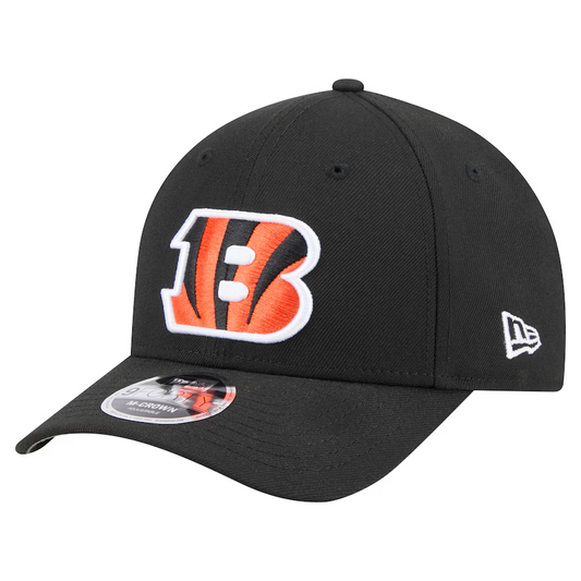 CINCINNATI BENGALS TEAM COLLECTION 9FORTY M-CROWN SNAPBACK ADJUSTABLE HAT - BLACK