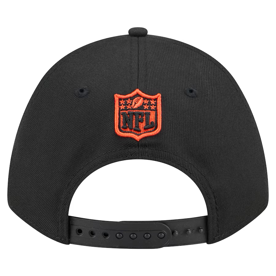 CINCINNATI BENGALS TEAM COLLECTION 9FORTY M-CROWN SNAPBACK ADJUSTABLE HAT - BLACK