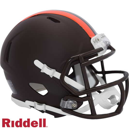 CLEVELAND BROWNS 2025 ON FIELD ALTERNATE RIDDELL MINI SPEED HELMET
