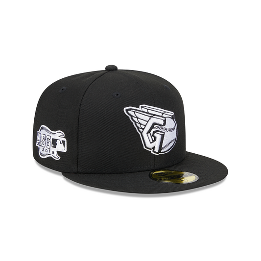 CLEVELAND GUARDIANS SIDEPATCH 2019 ALL-STAR GAME 59FIFTY FITTED HAT - BLACK/ WHITE