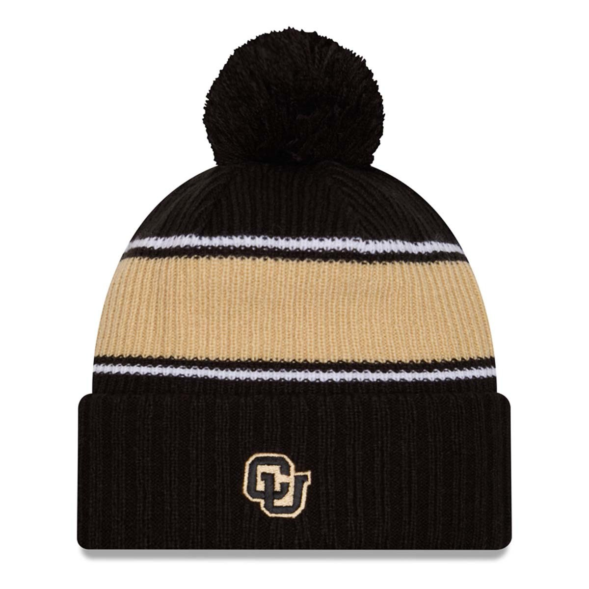 COLORADO BUFFALOES SPORT CUFFED KNIT WITH POM - BLACK