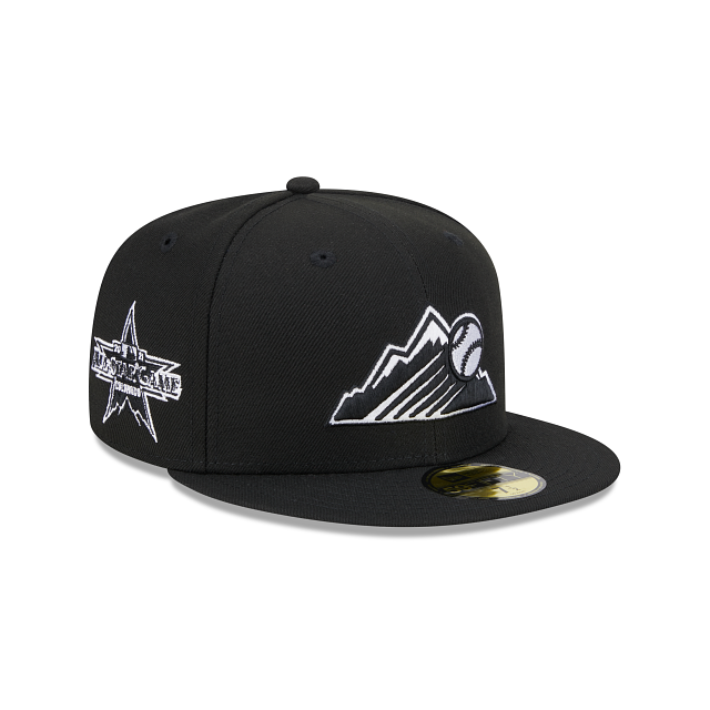 New Era Colorado Rockies Fuji 2021 All Star Game Patch Hat Club Exclusive 59FIFTY Fitted Hat Grey/Black