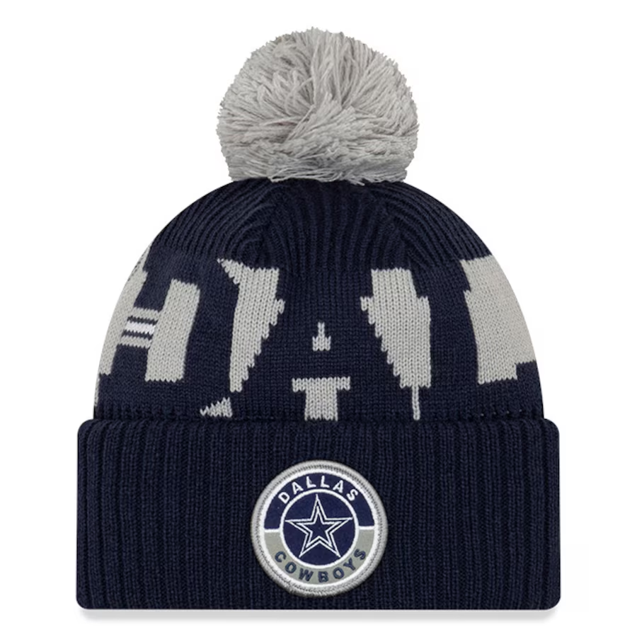 DALLAS COWBOYS 2020 SIDELINE POM CUFFED KNIT