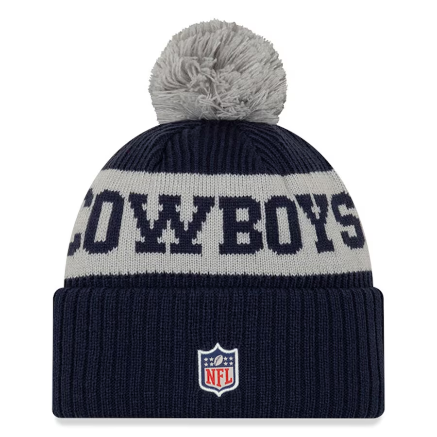DALLAS COWBOYS 2020 SIDELINE POM CUFFED KNIT