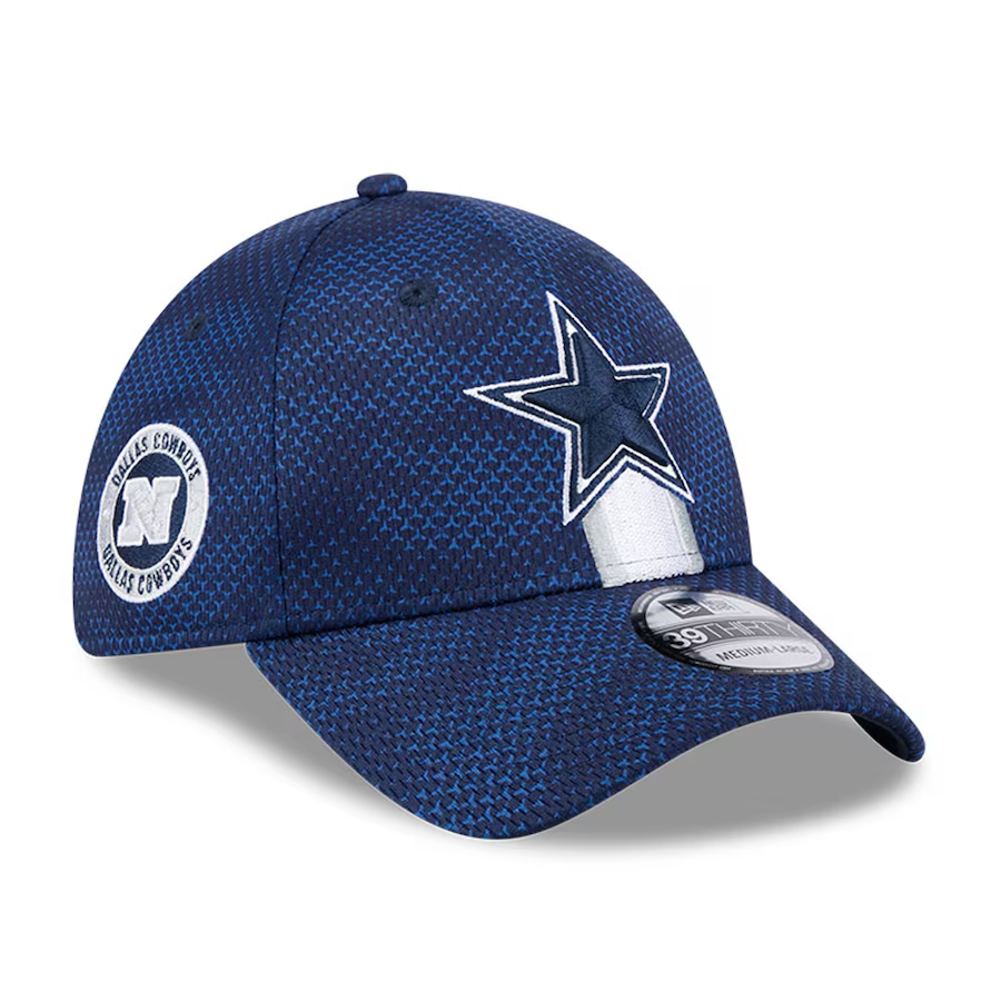 DALLAS COWBOYS 2024 NFL SIDELINE 39THIRTY FLEX FIT HAT NAVY JR S SPORTS