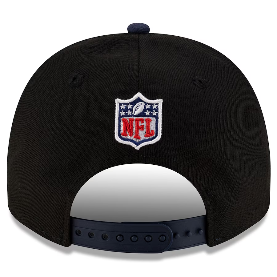 DALLAS COWBOYS 2025 NFL DRAFT 9FIFTY A-FRAME SNAPBACK HAT - BLACK/NAVY