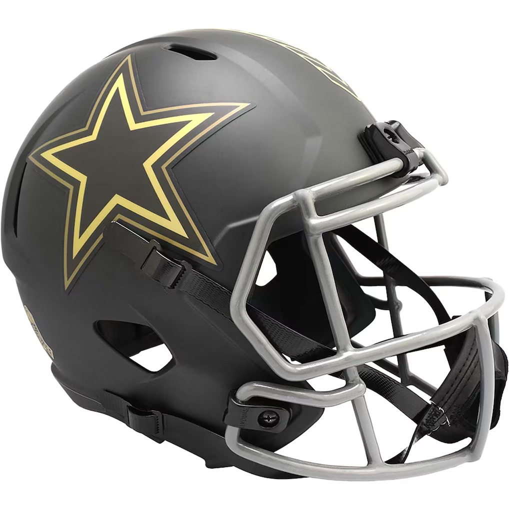 DALLAS COWBOYS 2025 NFL SALUTE TO SERVICE RIDDELL FULL SIZE SPEED REPLICA HELMET